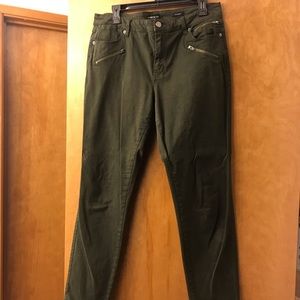 Kenneth Cole Jess Skinny Pant Sz 12 Olive